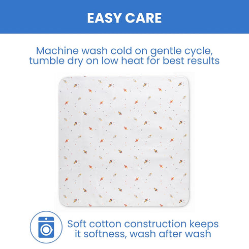 Delta Children 100% Cotton Flannel Baby Receiving Blankets for Girls and Boys – 30x30 Inches (Pack of 4), Space Exploration...