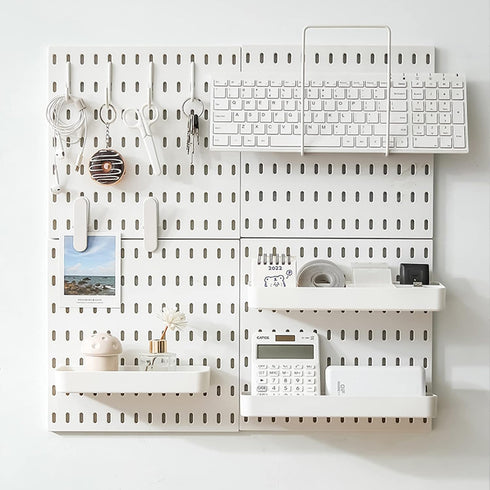 Pegboard Accessories Combination Wall Organizer,2PC of Clip, for Pegboard Shelf,Postcard Folder ?Photo Clip,White (Clips)...