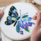 MRHMX ART Embroidery Kit Butterfly Flower Pattern 3 Sets for Beginners,Stamped Cross Stitch kits for Adult,Hand Cross Stitch Kits Women with Embro...