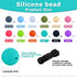 120 Pcs Silicone Round Bead, MaehSab 12mm Silicone Beads Bulk with 5 Meters Elastic Beaded Rope, Silicone Beads Making Kit for Necklace Bracelet K...
