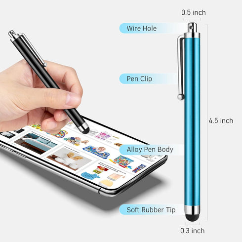 Stylus Pens for Touch Screens, Abiarst High Precision Universal Stylus for iPad iPhone Tablets Samsung Galaxy All Capacitive Touch Screens (10-Pac...