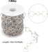 arricraft 10m/32.80 Feet Platinum Chains, Brass Handmade Chains Nickel Free Chains 1 Roll Chains for Necklace Jewelry Accessories DIY Making...