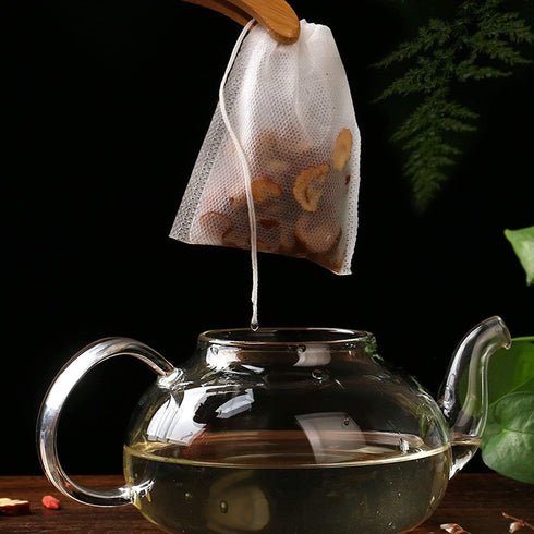 Fenshine 400 Pcs Tea Filter Bags Disposable Empty Tea Bags Cotton Drawstring Seal Tea Infusers Bag for Loose Leaf Teal...