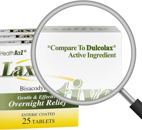 HealthA2Z Laxative Bisacodyl 5mg | Gentle and Fast Overnight Relief for Constipation (75 cout (Pack of 3))...