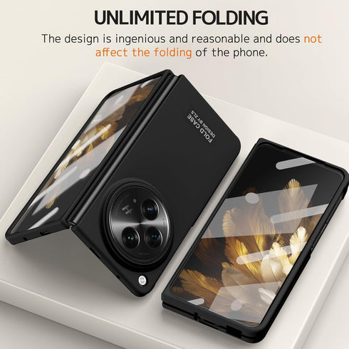 NINKI Compatible OnePlus Open Case with Screen Protector,Hard Shockproof Cover Camera Protective Cover for OnePlus Open Slim Case,OnePlus Open Pho...
