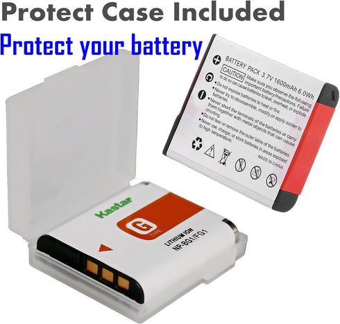 Kastar Replacement Sony NP-BG1 Lithium Ion Camera Battery for Sony DSC-H9 DSC-H7 DSC-H3 DSC-H50 DSC-W30 DSC-W35 DSC-W50 DSC-W55 DSC-W70 Digital Ca...