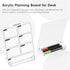 Acrylic Planning Board with Storage Base, Mini Whiteboard for Desk, Small Dry Erase Board with Weekly Planner Menu, Reusable Desk Notepad for Home...