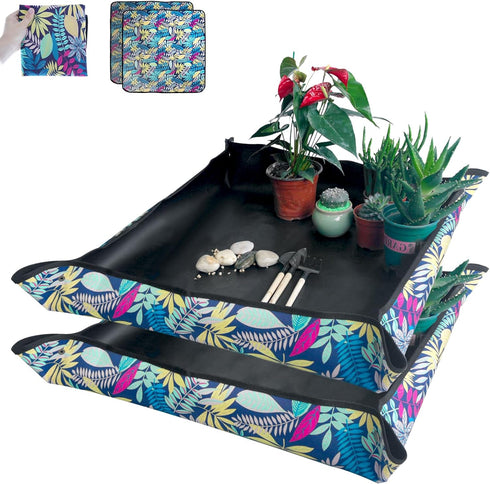 Repotting Mat for Plants, Portable Transplanting and Potting Tray,Potting Soil Mess Control Waterproof Garden Mat,Gardening Gifts for Women, Plant...