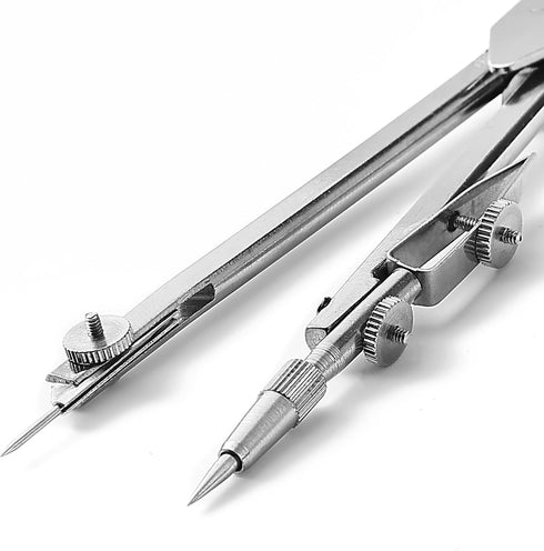 Mr. Pen- Compass for Geometry, Silver with Extra Leads, Metal Compass Drawing Compass, Geometry Compass, Math Compass, Compass Drawing, Drafting C...