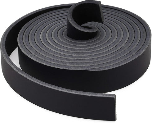Mandala Crafts 1/2 Inch Wide Black Leather Straps for Crafts - 2.5mm Thick 6 Feet Long Flat Soft Genuine Full Grain Cowhide Leather Strips Bands f...