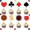 Boao 48 Pieces Poker Theme Party Decorations Poker Heart Cupcake Toppers Las Vegas Cake Decorations Playing Card Toothpicks Fruit Food Picks Birth...