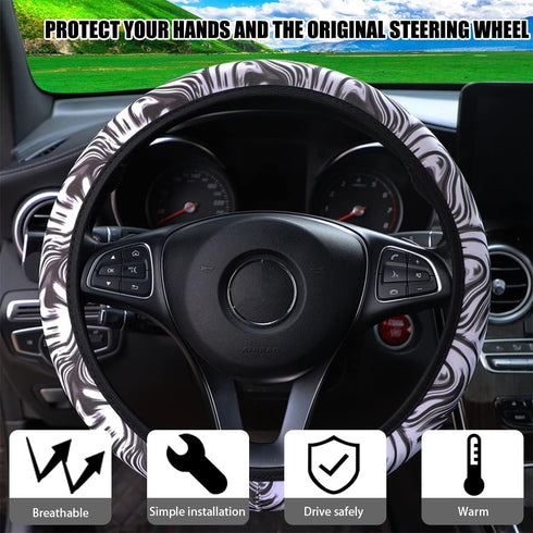 Soft Steering Wheel Cover, 15 Inch Elastic Steering Wheel Protector for Women Girl, Anti-Slip Steering Wheel Vehicle Interior Accessories for Cars...