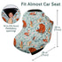 Baby Car Seat Cover, Multi-use Nursing Cover for Breastfeeding, Stretchy Stroller Cover Boys Girls, Stretchy Carseat Canopy, Soft Breathable, Wood...