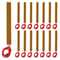 15pcs 10mmx93mm Film Heater Plate Adhesive Pad, PI Heating Elements Film 12V 12W Strip Heater Adhesive Polyimide Heater Plate (12V 12W 10mmx93mm)...