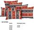 Decorative Large Throw Pillow Covers Red and Blue - 22 x 22 Inches Outdoor Pillows for Patio, Boho Room Decor for Couch, Bohemian Case for Farmhou...