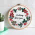 Nuberlic Embroidery Starter Kit Cross Stitch for Adults Beginner Printed Embroidery Starters Kits with Pattern for Kids Crafts Embroidery Hoops Fl...