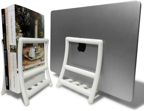 Minimalist Book Ends for Desk | Bookends, Desk Organizer, File Organizer, Book Holder, Mini Bookshelf, Laptop Stand for Desk, Laptop Holder, Lapto...