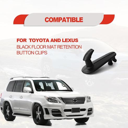 4 Pieces Car Floor Mat Clamp Carpet Fastening Cargo Fasteners Compatible with Toyota Lexus, Cargo Mat Clip Accessories Black...