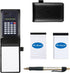 KXF Refillable A7 Pocket Journal Notebook with 2 Refill Pads & Calculator & Pen Small Shopping Note Pad Handy Memo Pad Book Ruled Reporters PU Lea...