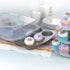 GoodCook Sweet Creations Bake-Take-Serve Nonstick Cupcake Pan Set with Tiered Stand, Silver/Blue...