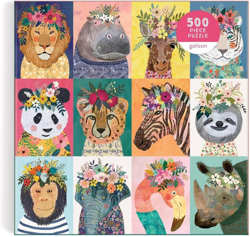 Galison Wild Spirit 500 Piece Puzzle from Galison - 20" x 20" Beautifully Illustrated Puzzle, Thick & Sturdy Pieces, Fun and Challenging Activity ...