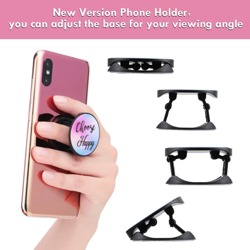 Frienda 6 Pieces Cell Phone Grip Holder Stand Expanding Inspirational Quote Grip Holder Collapsible Finger Kickstand Compatible with Most Phones S...
