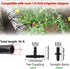 50FT 1/4" Blank Distribution Tubing Drip Irrigation Tubing Drip Irrigation Hose, Garden Watering Tube Line with 15PCS Drip Irrigation Barbed Conne...