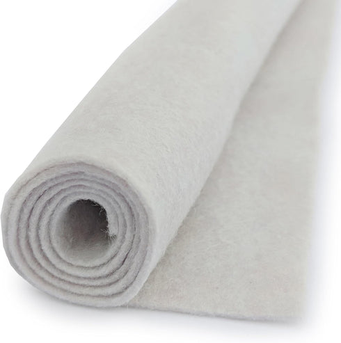 Opal - Heathered White -Wool Felt Oversized Sheet - 35% Wool Blend - 1 12x18 inch Sheet...