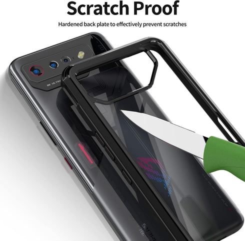 Foluu for Asus ROG Phone 7/ROG 7 Ultimate Case, Hard PC Back & Soft TPU Bumper Protective Shockproof Scratch Resistant Case for Asus ROG Phone 7/R...