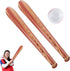 3 Pcs Baseball Beach Ball Baseball Bat Inflates, Including Beach Ball Baseball and 2 Pcs 30 Inch Inflatable Baseball Bat, Baseball Party Favors fo...