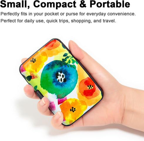 Credit Card Holder Small RFID Blocking Wallet Business Metal Slim Mini Aluminum Hard Case for Women Men...