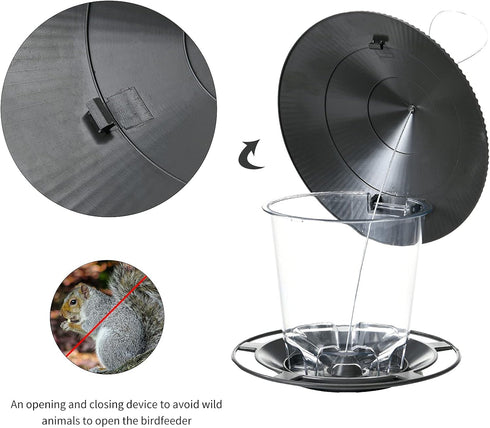 Bird Feeders for Outside, Bird Feeder, Wild Bird Seed for Outside Feeders, Squirrel Proof Birds Feeder and Garden Decoration Yard for Bird Watcher...