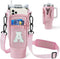 Janhavi Water Bottle Carrier Bag with Phone Pocket for Stanley 40oz Tumbler,Glitter Initial Water Bottle Holder with Adjustable Strap Sport Bottle...