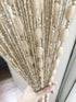 Door String Curtain Flat Silver Ribbon Thread with Shaggy Tassel Room Divider, 39’’x79’’, (Gold-style2)...