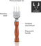 Viski 3 Pronged Ice Pick, Wood Handle Stainless Steel Ice Shaper, Bar & Cocktail Tools...