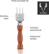 Viski 3 Pronged Ice Pick, Wood Handle Stainless Steel Ice Shaper, Bar & Cocktail Tools...