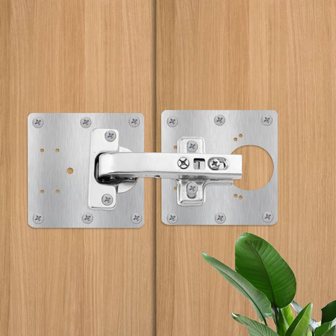 6 PCS Hinge Repair Kit Plate for Cabinet Hinges Repair Fixing Plates Stainless Steel Cabinet Hinge Repair Plate with Mounting Screw Hinge Repair R...