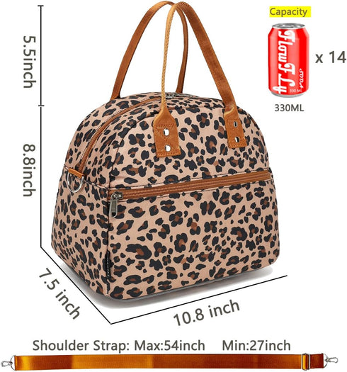 FlowFly Insulated Lunch Bag With Shoulder Strap for Women, Men, and Kids, Large and Reusable, Handle, Freezable Work and School Travel Tote and Me...