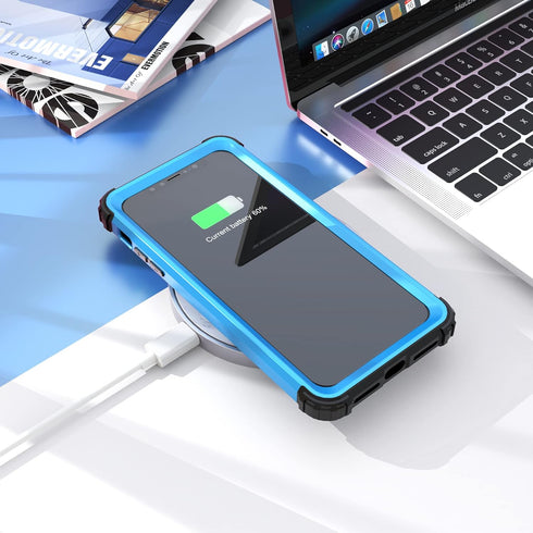 IDweel for iPhone XR Case with Tempered Glass Screen Protector,3 in 1 Shockproof Slim Hybrid Heavy Duty Hard PC Cover Soft Silicone Bumper Full Bo...