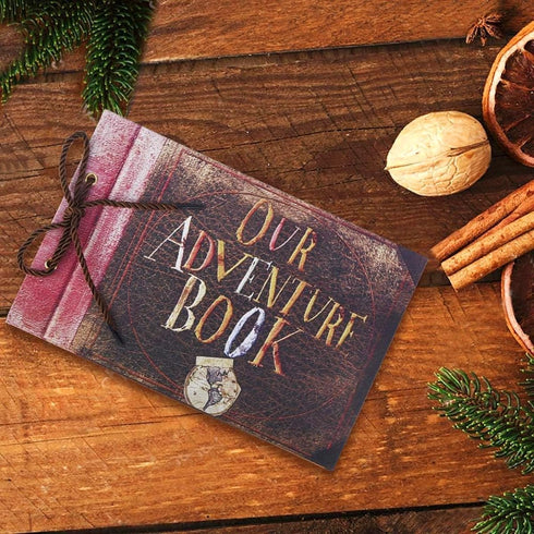 Our Adventure Book Diary Photo Scrapbook, Color cover, Retro Style Travel Souvenir Inspired by 'Up', Ideal for Photos, Gift for Couples Anniversar...