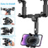 Rearview Mirror Phone Holder for Car,360°Rotatable and Retractable Multifunctional Rear View Mirror Phone Holder,Four Corners Fixed Anti-Shake Des...