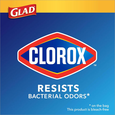 Glad Trash Bags, Medium Drawstring Garbage Bags with Clorox, 8 Gallon, Lemon Fresh Bleach Scent, 26 Count...