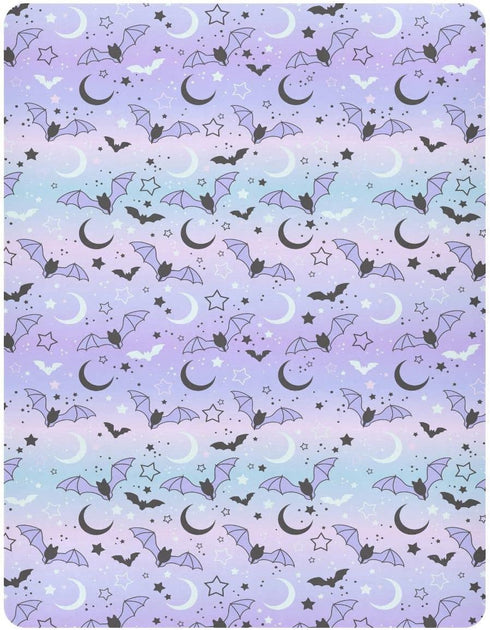 Fitted Crib Sheets for Boys Girls, Bats on The Starry Sky Soft Breathable Mattress Cover for Standard Crib & Toddler Bed Mattress, 52 * 28 in....