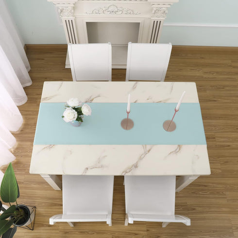 DUALIFE Handcrafted Solid Color Dining Table Runner for Wedding Party Birthday Graduations, Banquet Catering Services Event?Dresser Scarf, Double-...