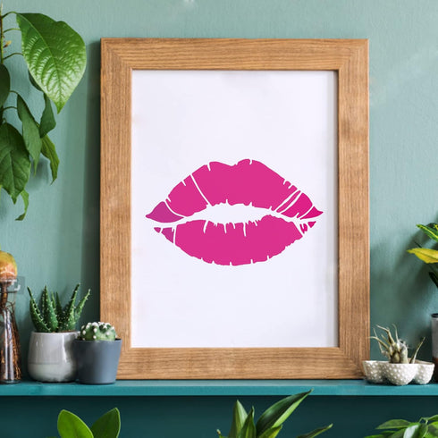 FINGERINSPIRE Lips Drawing Painting Stencils Templates 11.6x8.3 inch Plastic Stencils Decoration Rectangle Reusable Stencils for Painting on Wood,...