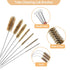 7Pcs Brass Tube Brushes Bottle Brush Wire Tube Brushes, Long Wire Cleanling Brushes Tube Cleaning Lab Brushes Straw Cleaner Brush Wire Bottle Brus...