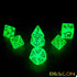 BESCON DARK ELVES Glowing Dice Set (7 piece), Oversized GLOW in DARK Carved Role Playing Games RPG Dice Set...