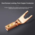 Speaker Spade Plug Connectors, Screw Locking Speaker Wire Connector with Allen Wrench+Heat Shrink Tubing, Fork Y Spade Lugs 45 Degree for Speaker ...