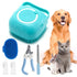 6Pcs Dog Bath Brush, Soft Silicone Pet Shampoo Massage Dispenser Grooming Shower Brush, Pet Finger Toothbrush, Nail Clippers and Nail File for Dog...