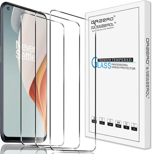 Orzero (3 Pack) Tempered Glass Screen Protector Compatible for OnePlus Nord N100, Protector De Pantalla 9 Hardness High Definition Anti-Scratch Bu...